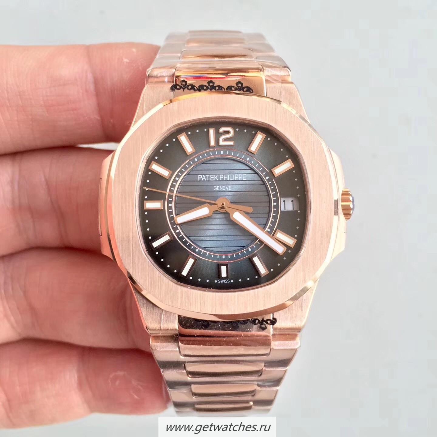 Shop Pat*k Phi1i*pe Nautilus Ladies 7011-1R JJF Rose Gold Blue Dial Quartz E23-250 S C